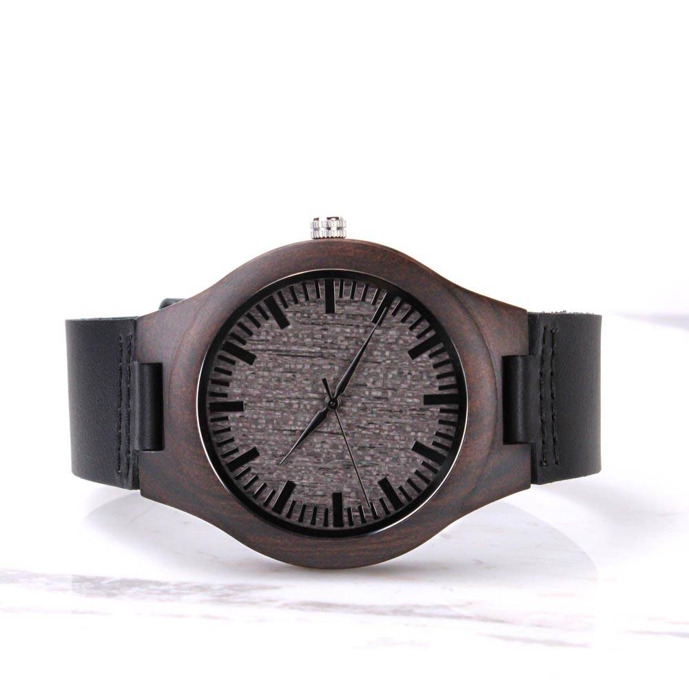 Don't waste your time - Stylish Engraved Wood Watch