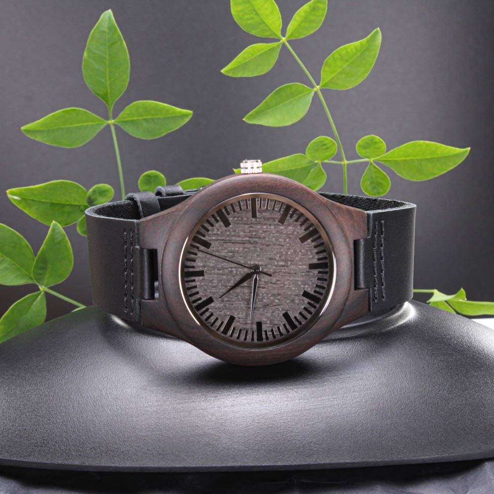 Don't waste your time - Stylish Engraved Wood Watch