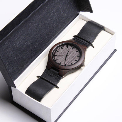 Don't waste your time - Stylish Engraved Wood Watch