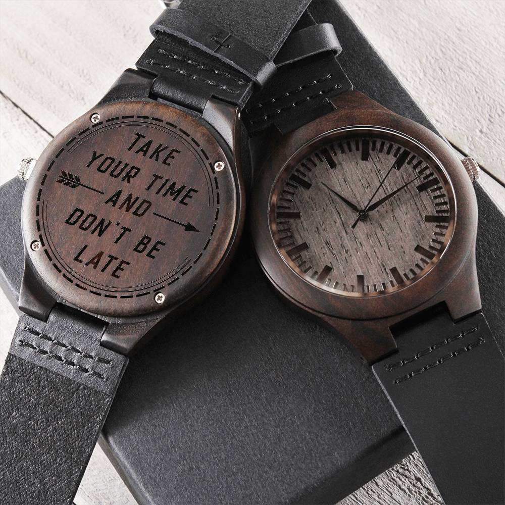 Take your Time - Stylish Wood Engraved Watch