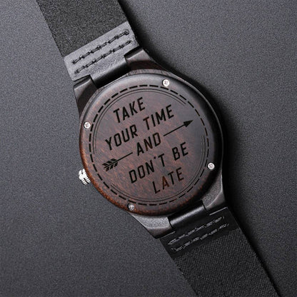 Take your Time - Stylish Wood Engraved Watch