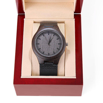 Don't waste your time - Stylish Engraved Wood Watch