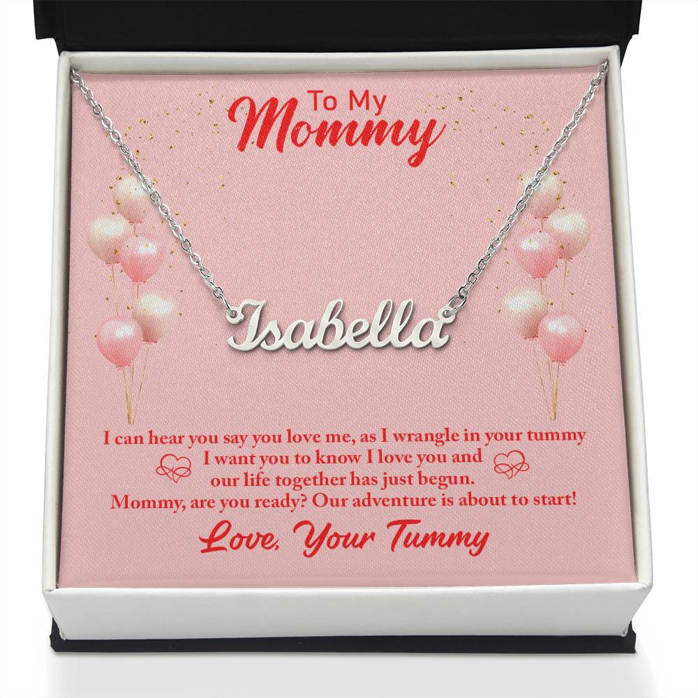 Signature Style Custom Necklace - Mommy (I can hear you)