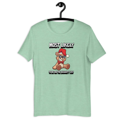 Most likely to be on the naughty list - Premium Unisex t-shirt