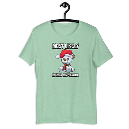 Most likely to shake the presents - Premium Unisex t-shirt