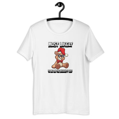 Most likely to be on the naughty list - Premium Unisex t-shirt